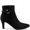 REDZ WOMENS ZIP ANKLE BOOT - BLACK SUEDE