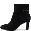 REDZ WOMENS ZIP ANKLE BOOT - BLACK SUEDE