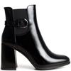 REDZ WOMENS ZIP ANKLE BOOT - BLACK PATENT