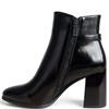 REDZ WOMENS ZIP ANKLE BOOT - BLACK PATENT