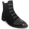 REDZ WOMENS ZIP ANKLE BOOT - BLACK SUEDE