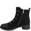 REDZ WOMENS ZIP ANKLE BOOT - BLACK SUEDE