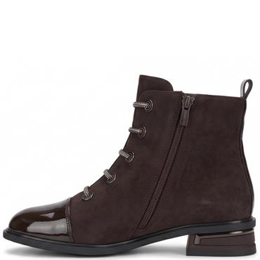 REDZ WOMENS ZIP ANKLE BOOT - BROWN