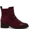 REDZ WOMENS ZIP ANKLE BOOT - WINE SUEDE