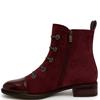 REDZ WOMENS ZIP ANKLE BOOT - WINE SUEDE