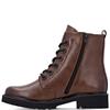 REMONTE WOMENS ZIP LACE ANKLE BOOT - BROWN