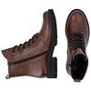 REMONTE WOMENS ZIP LACE ANKLE BOOT - BROWN