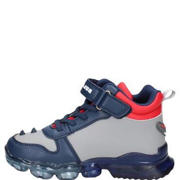 BULL BOYS LIGHTS STRAP ANKLE BOOT - GREY NAVY