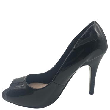 KATE APPLEBY WOMENS HI HEEL P/TOE COURT - BLACK PATENT