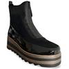 REDZ WOMENS WEDGE ZIP ANKLE BOOT - BLACK
