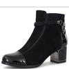 REDZ WOMENS DIAMANTE STRAP ANKLE BOOT - BLACK