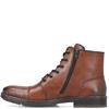 RIEKER MENS ZIP LACE BOOT - BROWN