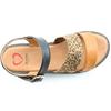 HEAVENLY FEET WOMENS SANDAL - BLACK LEOPARD TAN