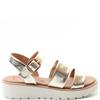 HEAVENLY FEET WOMENS SANDAL - TAN GOLD WHITE
