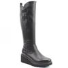 HEAVENLY FEET WOMENS WEDGE HIGH LEG BOOT - BLACK