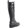 HEAVENLY FEET WOMENS WEDGE HIGH LEG BOOT - BLACK