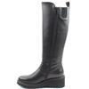 HEAVENLY FEET WOMENS WEDGE HIGH LEG BOOT - BLACK