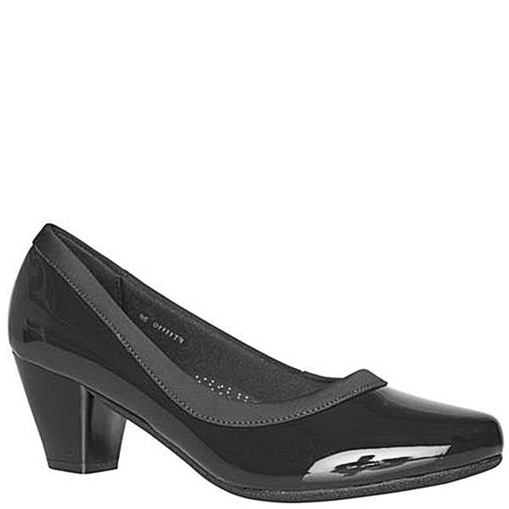 NINE TO FIVE MED HEEL COURT SHOE BLACK PATENT Paul Byron Shoes