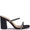 TRUFFLE WOMENS MID HEEL SANDAL - BLACK