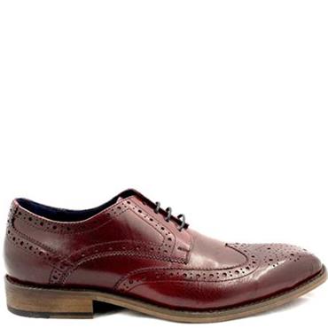 ESCAPE MENS BROGUE LACE SHOE - BORDEAUX