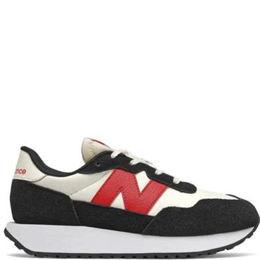 NEW BALANCE LACE TRAINER - BLACK WHITE