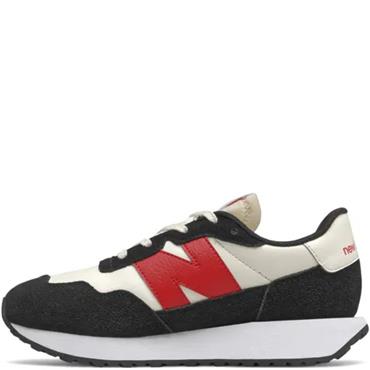 NEW BALANCE LACE TRAINER - BLACK WHITE