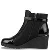 REDZ WOMENS WEDGE ANKLE BOOT - BLACK