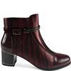 REDZ WOMENS ZIP ANKLE BOOT - BORDEAUX