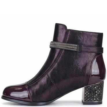 REDZ WOMENS ANKLE BOOT - BURGUNDY