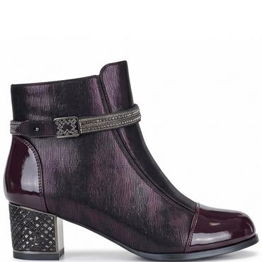 REDZ WOMENS ANKLE BOOT - BURGUNDY