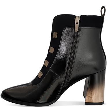 REDZ WOMENS ZIP ANKLE BOOT - BLACK