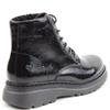 HEAVENLY FEET WOMENS ZIP LACE ANKLE BOOT - BLACK PATENT