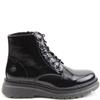 HEAVENLY FEET WOMENS ZIP LACE ANKLE BOOT - BLACK PATENT