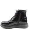 HEAVENLY FEET WOMENS ZIP LACE ANKLE BOOT - BLACK PATENT