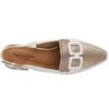 V CONTE WOMENS LOW HEEL SLING BACK - WHITE