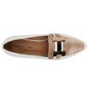 VALENTINO CONTE WOMENS LOW HEEL LOAFER - WHITE