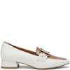 VALENTINO CONTE WOMENS LOW HEEL LOAFER - WHITE