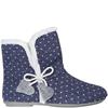 BEREVERE WOMENS BOBBLE BOOT SLIPPER - NAVY