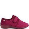 BEREVERE WOMENS STRAP SLIPPER - BURGUNDY SUEDE