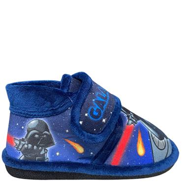 BEREVERE BOYS VEL STRAP SLIPPER - NAVY