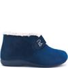 BEVERERE WOMENS STRAP SLIPPER - NAVY SUEDE
