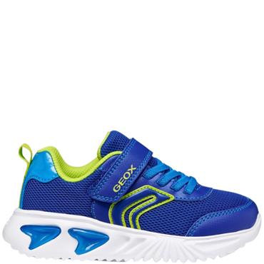GEOX BOYS STRAP TRAINER - BLUE LIME