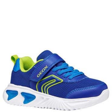 GEOX BOYS STRAP TRAINER - BLUE LIME