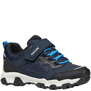 GEOX BOYS WATERPROOF STRAP TRAINERS - NAVY SKY