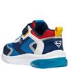GEOX KIDS SUPERMAN LIGHTS STRAP TRAINER - BLUE RED