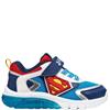 GEOX KIDS SUPERMAN LIGHTS STRAP TRAINER - BLUE RED