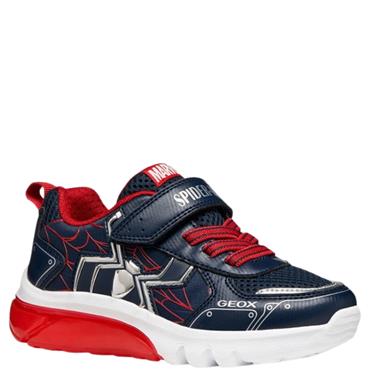 GEOX BOYS STRAP TRAINER - NAVY RED