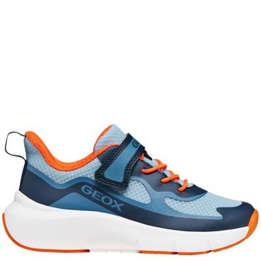 GEOX BOYS STRAP TRAINER - NAVY ORANGE