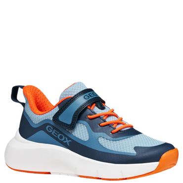 GEOX BOYS STRAP TRAINER - NAVY ORANGE