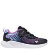 GEOX GIRLS STRAP ELASTIC LACE TRAINERS - BLACK PINK